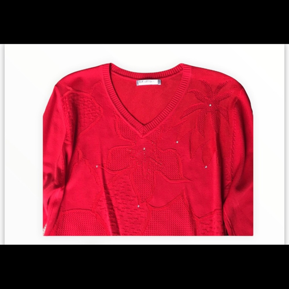 🔴Red Knit Top - Picture 3 of 4